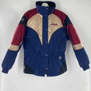 Ski-Doo Sno Gear Muskoka Snowmobile Jacket Insulated Blue Cream Red Women's Sz S